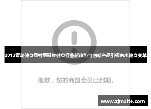 2013青岛健身器材展聚焦健身行业新趋势与创新产品引领未来健身变革
