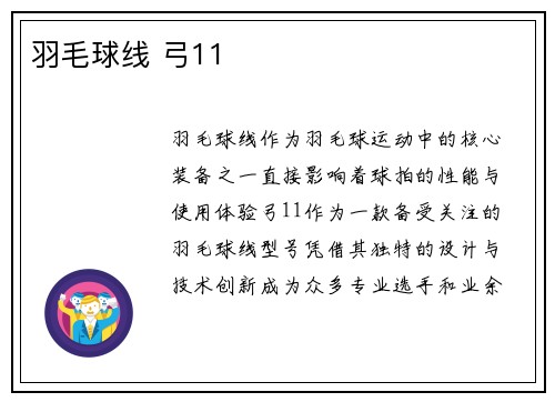 羽毛球线 弓11